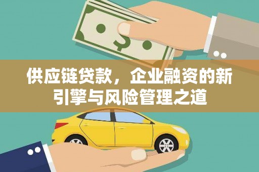咸宁供应链贷款，企业融资的新引擎与风险管理之道