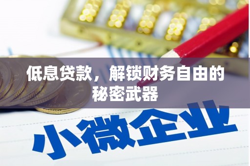 咸宁低息贷款，解锁财务自由的秘密武器