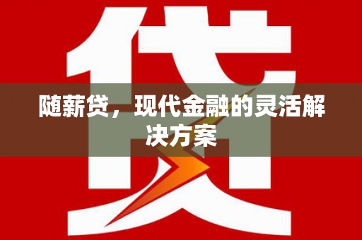 咸宁随薪贷，现代金融的灵活解决方案