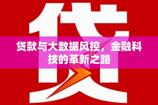 咸宁贷款与大数据风控，金融科技的革新之路