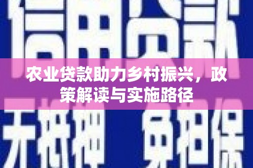 咸宁农业贷款助力乡村振兴，政策解读与实施路径