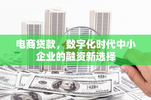 咸宁电商贷款，数字化时代中小企业的融资新选择