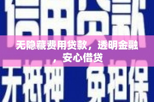 咸宁无隐藏费用贷款，透明金融，安心借贷