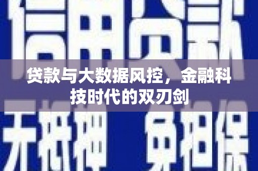咸宁贷款与大数据风控，金融科技时代的双刃剑
