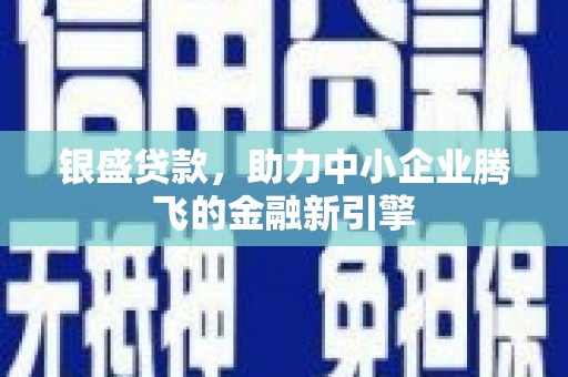 咸宁银盛贷款，助力中小企业腾飞的金融新引擎