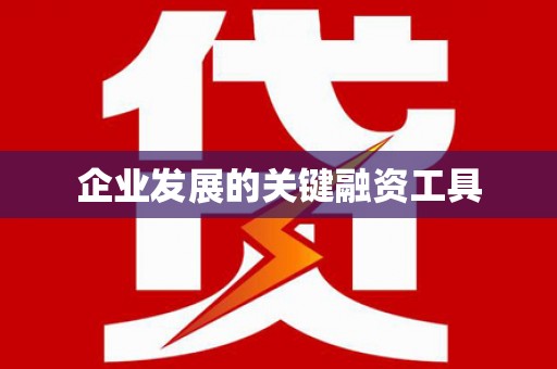 咸宁企业发展的关键融资工具