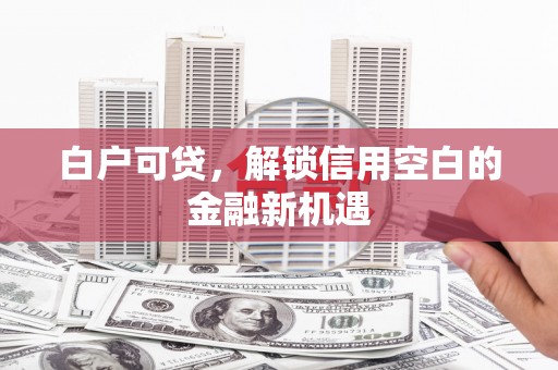 咸宁白户可贷，解锁信用空白的金融新机遇