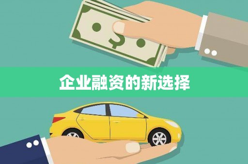 咸宁企业融资的新选择