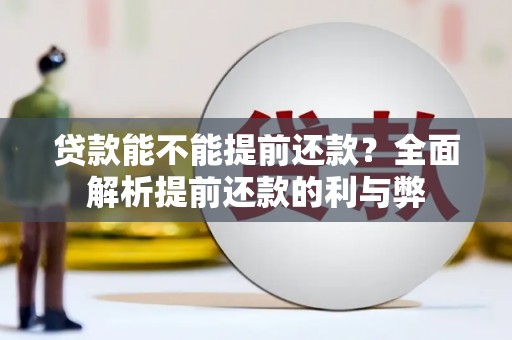 咸宁贷款能不能提前还款？全面解析提前还款的利与弊