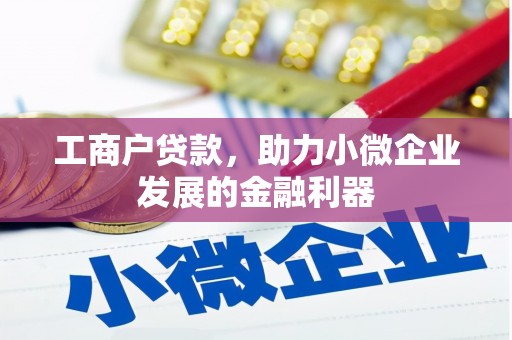 咸宁工商户贷款，助力小微企业发展的金融利器