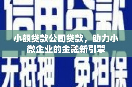 咸宁小额贷款公司贷款，助力小微企业的金融新引擎