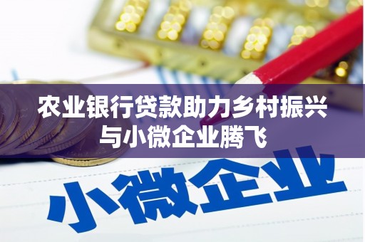 咸宁农业银行贷款助力乡村振兴与小微企业腾飞