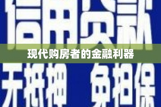 咸宁现代购房者的金融利器