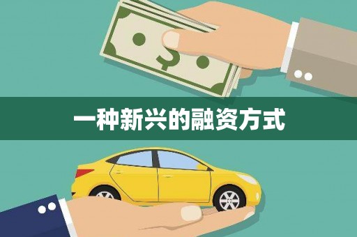 咸宁一种新兴的融资方式